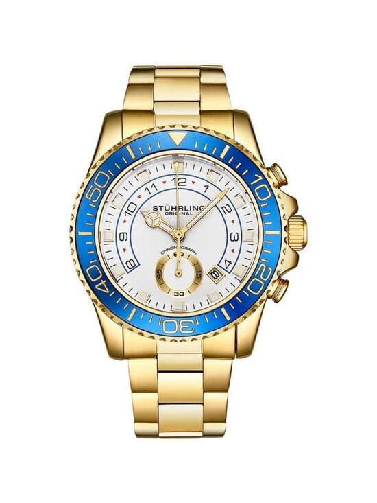 NWT Stuhrling Original Aquadiver Quartz White Dial Men\'s Watch